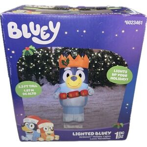Bluey 3.5ft‎ Inflatable Lighted Christmas Yard Decor Airblown Gemmy Cracker New